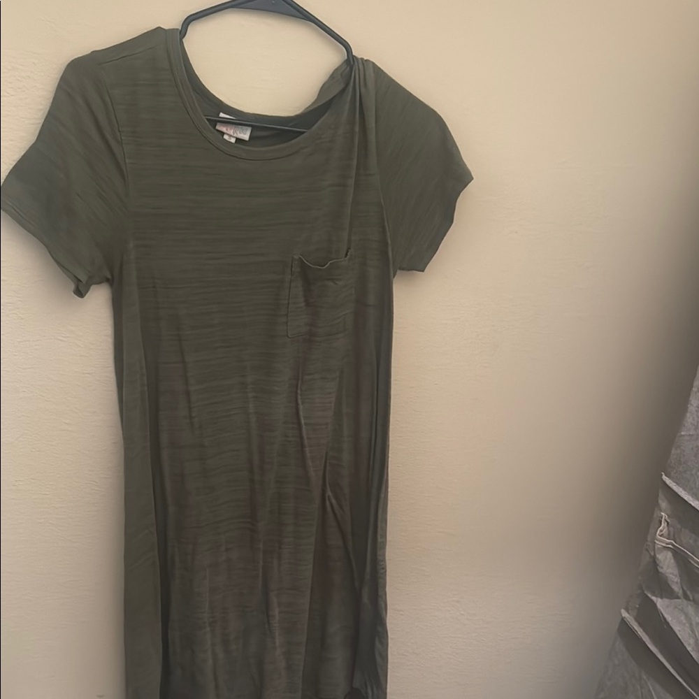 LuLaRoe Olive Green Midi Dress
